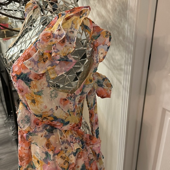 AQUA Ruffled V Neck Mini Dress - Exclusive Sz XL - Picture 15 of 15